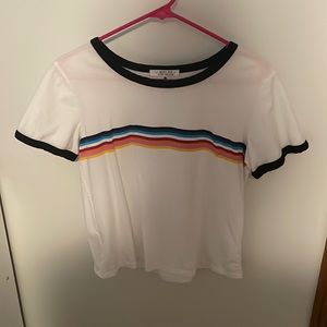Short sleeve rainbow top